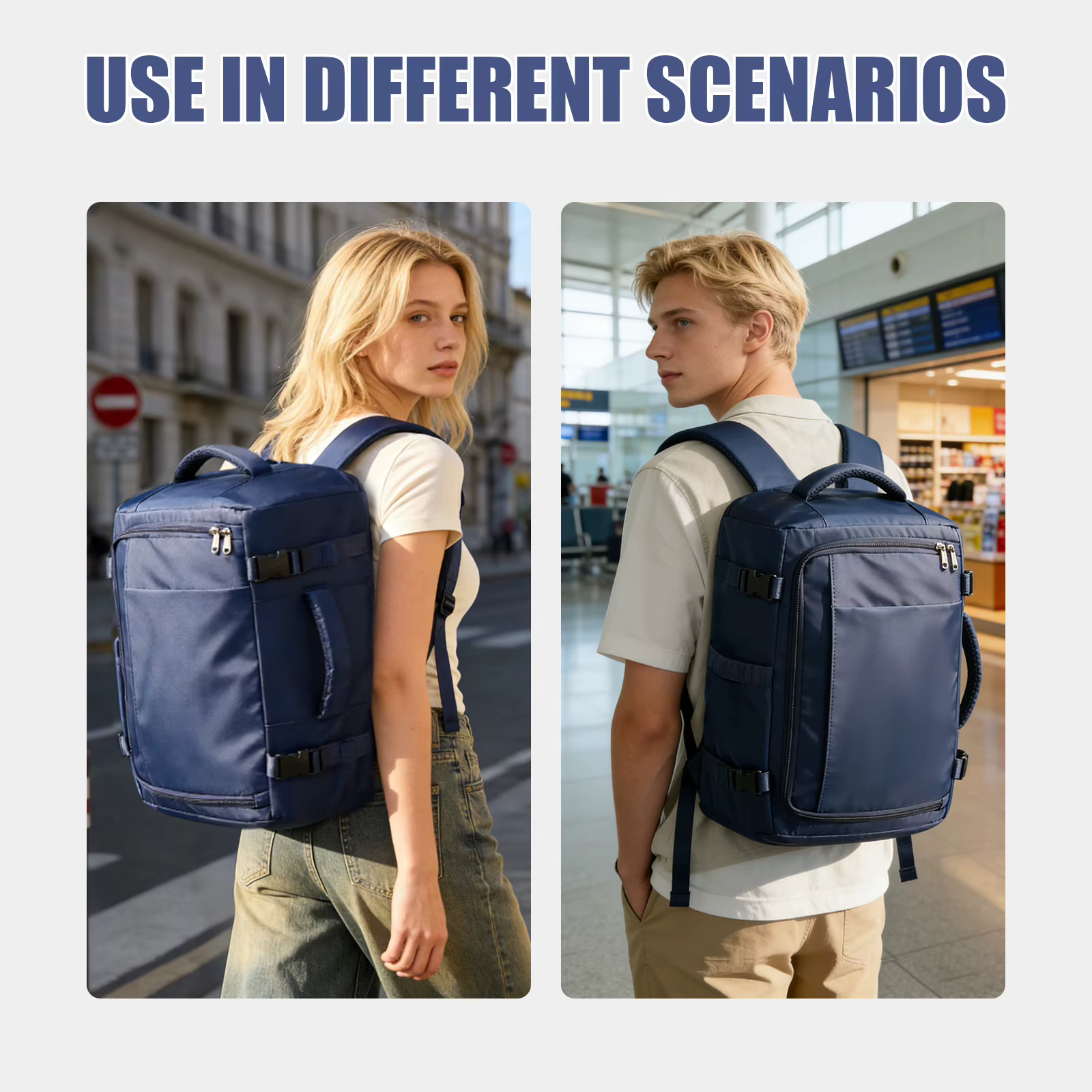 Sac pour homme, sac à dos élégant Ryanair 40x30x20, léger pour les trajets quotidiens, sac fonctionnel décontracté, bagage à main, valise
