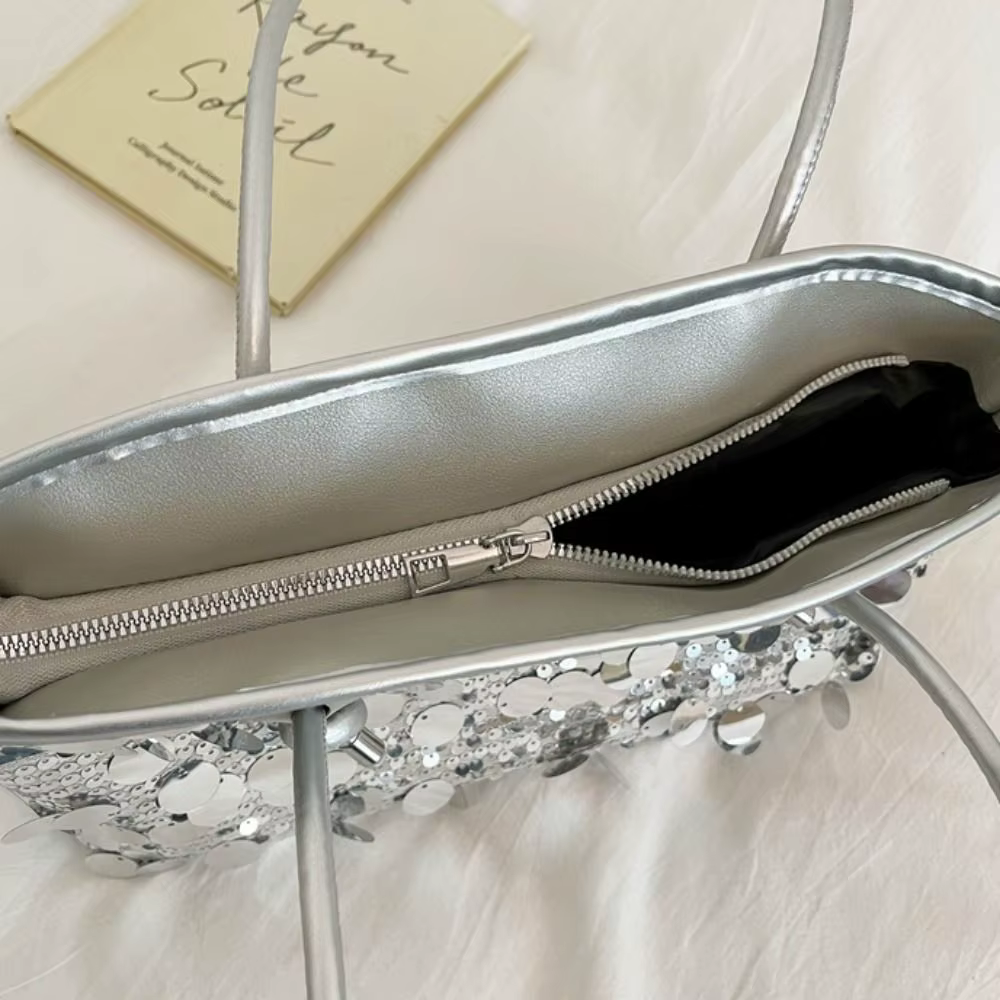 Sac fourre-tout portable à paillettes brillantes
