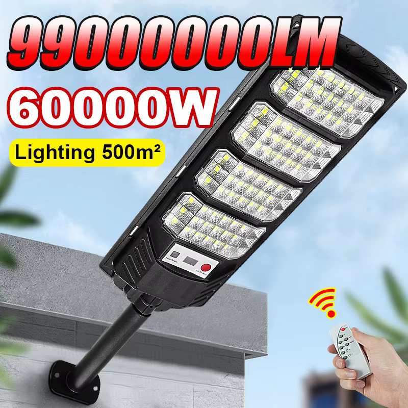Lampe solaire LED extérieure 99000000LM 60000W avec détecteur de mouvement