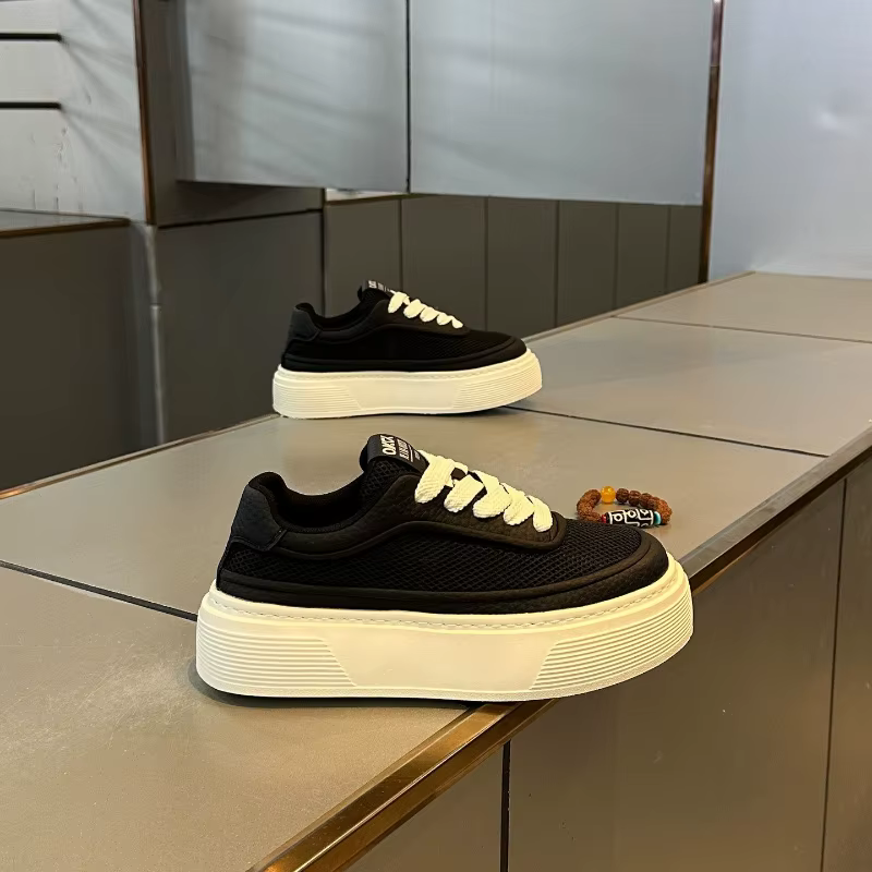 Chaussures de sport décontractées pour hommes, confortables, antidérapantes, pour la course en plein air, à la mode, à lacets, plateforme, chaussures vulcanisées rétro, printemps-automne