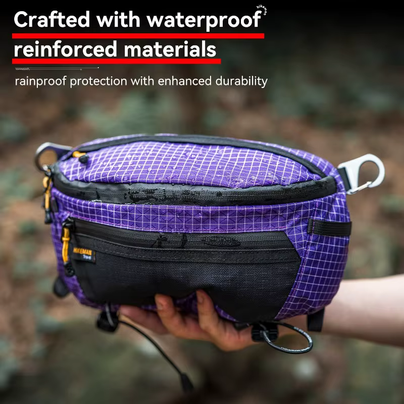 Hikeman 2.0 Sac de taille Dyneema imperméable UrltraLight multi-poches pour le cyclisme