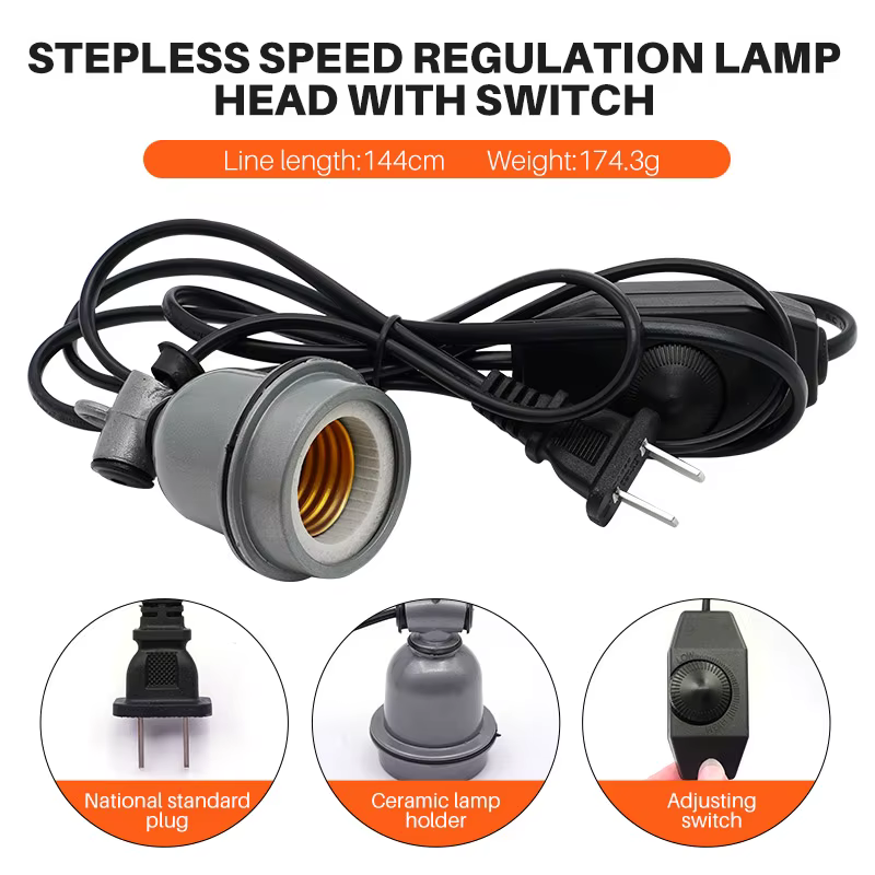 Nouveau 220V 150W lampe chauffante thermostatique régulateur de température chauffage ferme Animal lumière chaude pour poulet porcelet chien animal de compagnie