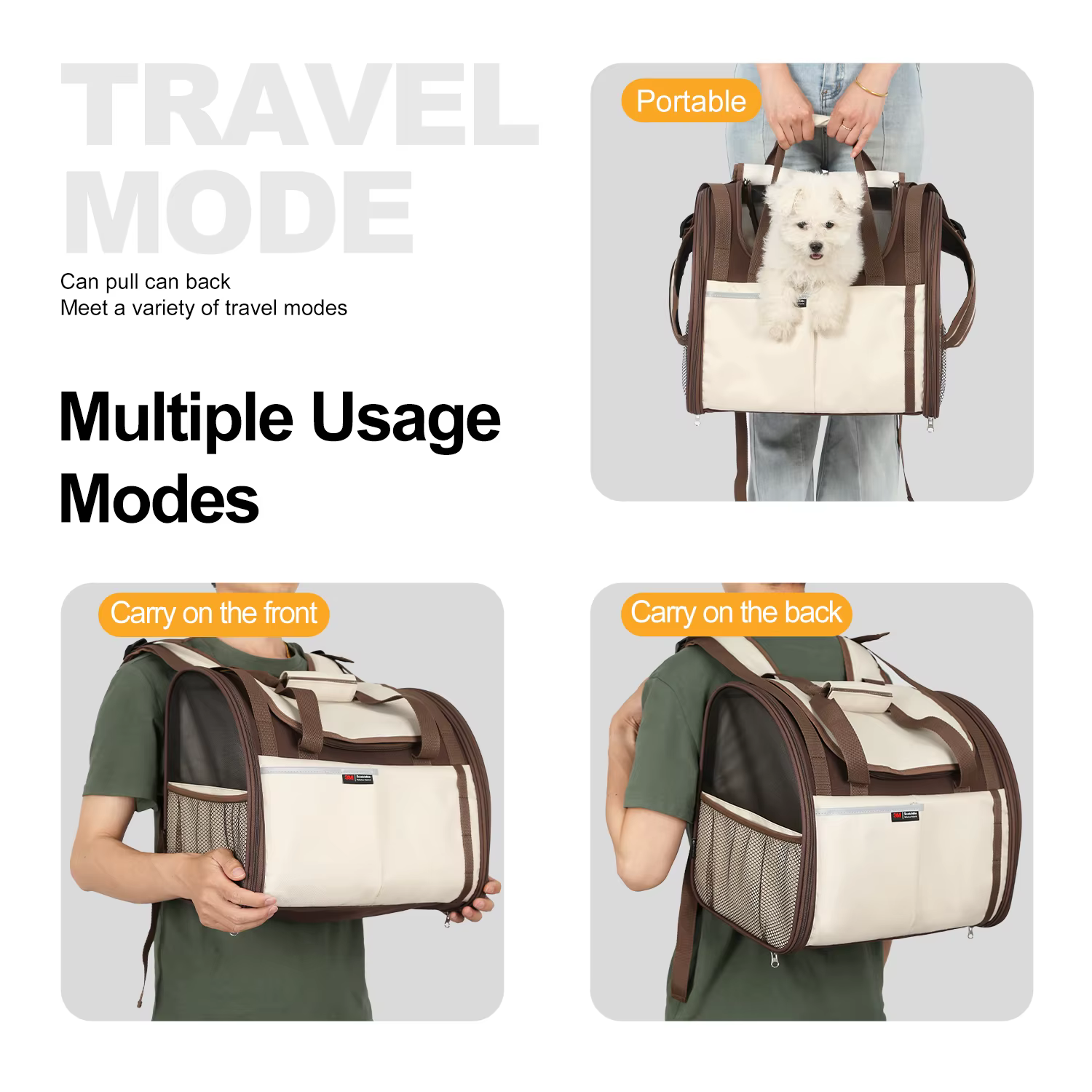 Grands sacs à dos de transport pour chiens, avec charge 9KG, sac de transport pour chiots et chats, pour voyage, Camping, randonnée