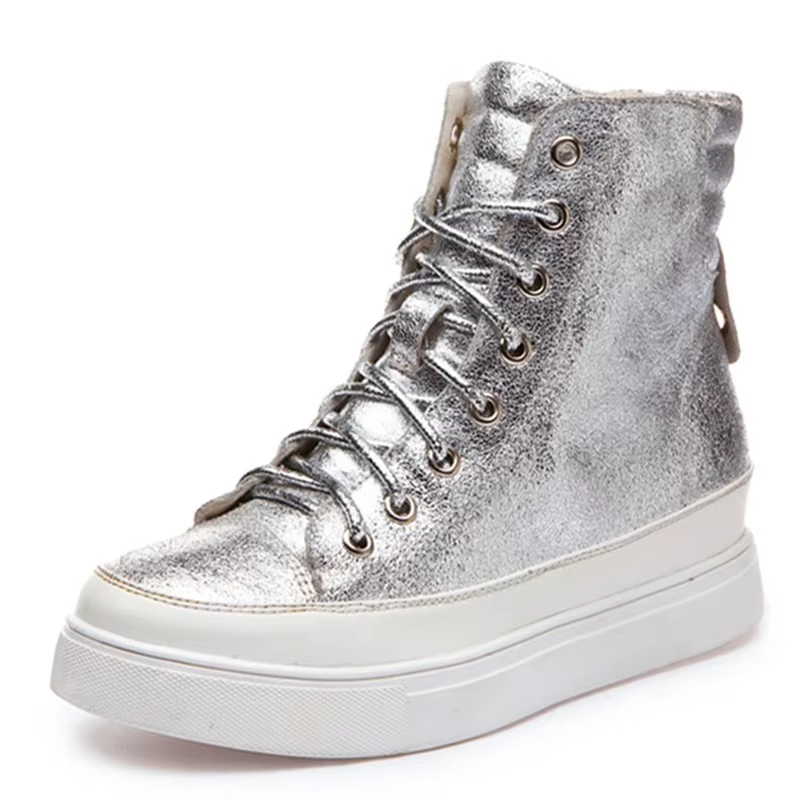 Lacets ronds brillants métallisés à paillettes Or Argent, lacets en soie pour chaussures décontractées en toile, lacets dégradés colorés pour baskets