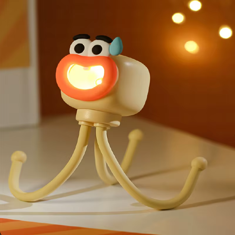 Veilleuse poulpe Mini lampe de Table réglable lampe de lecture Portable facile fixe tentacules de poulpe bureau pièces amusantes lampe jouet