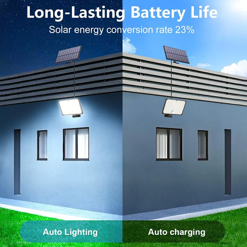 Lampe solaire extérieure à détecteur de mouvement 400 LED