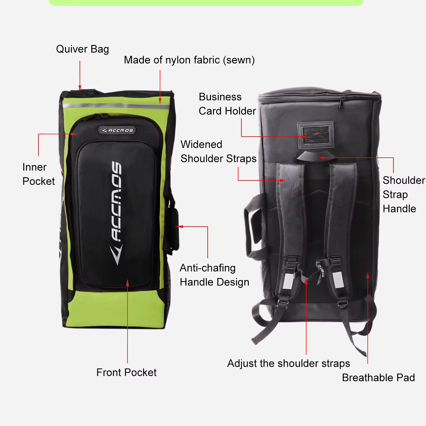 Sac à arc recurve ACCMOS en nylon