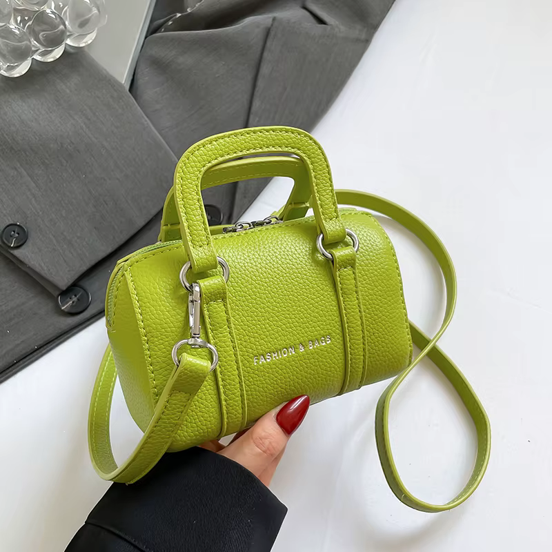 Marque Boston Sac à Main couleur unie en cuir Pu épaule bandoulière Mini Sac de téléphone dames mode jour pochette tendance vert Sac A Main