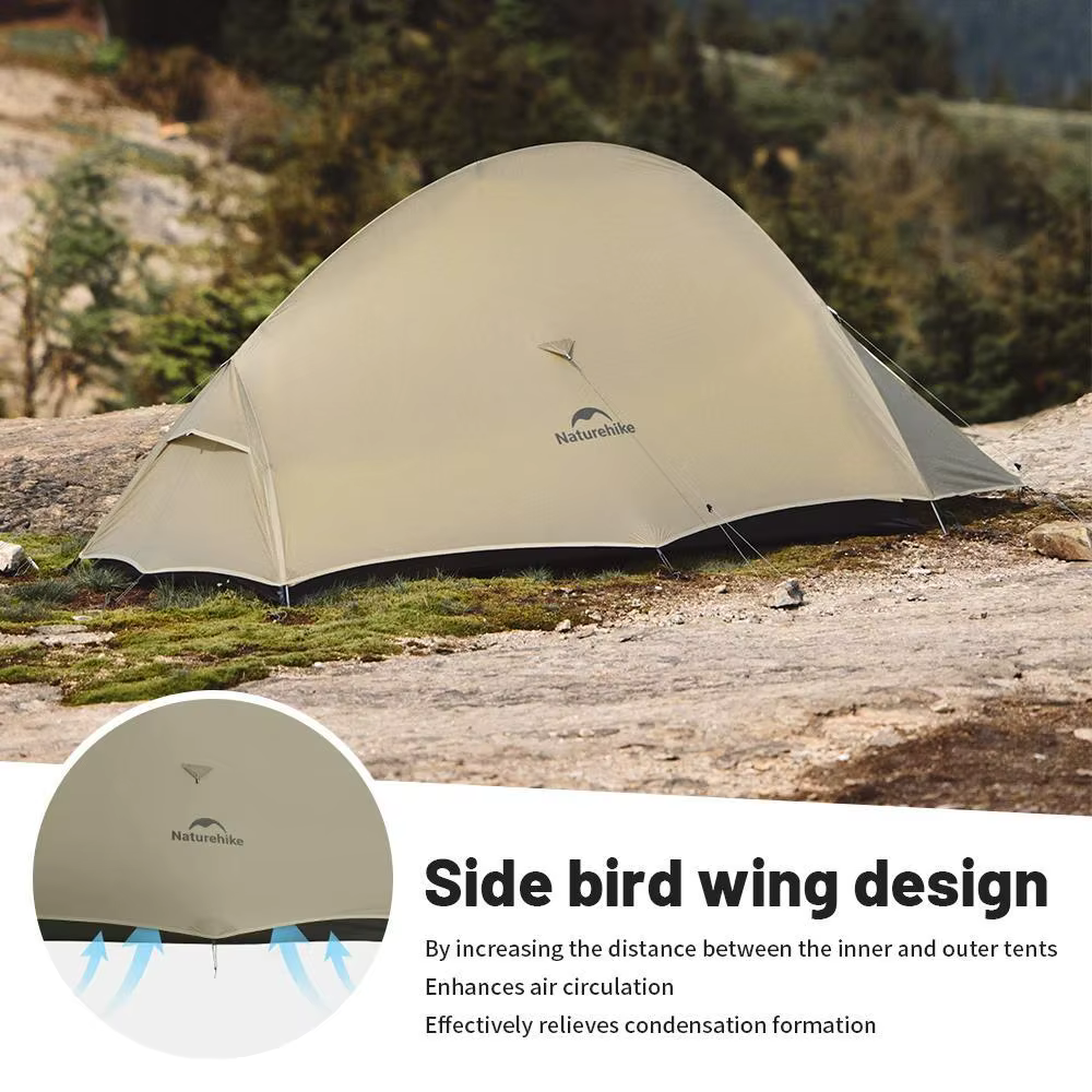 Naturehike CloudUp 2 tente Pro 2 personnes améliorée 20D étanche camping en plein air randonnée ultralégère 2