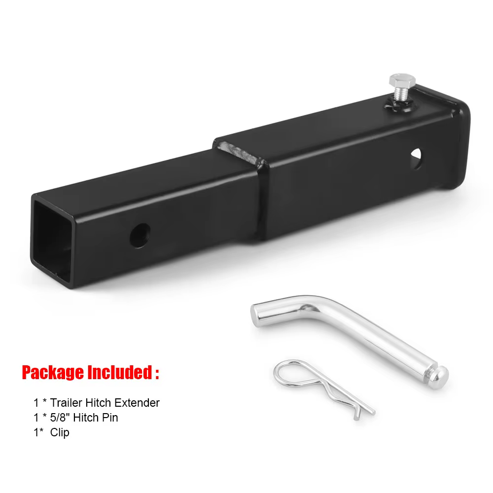 Extension d'attelage de remorque avec tube récepteur de remorquage de 2 pouces
