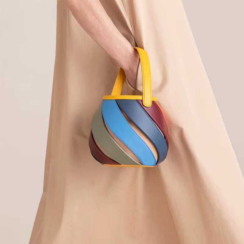 Sac à Main Géométrique Rétro de Luxe pour Femme, Marque de Styliste, Mode, Élégant, Polyvalent, Bergame, 2023, E27