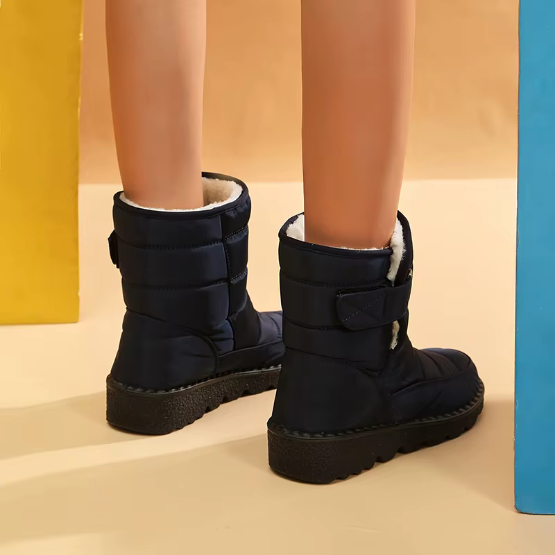 Bottes de neige rembourrées en coton imperméables pour femmes