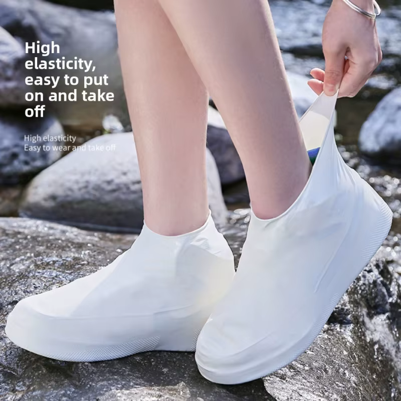 Couvre-chaussures imperméables d'extérieur, couvre-chaussures en latex pour adultes, portables, antidérapants, résistants à l'usure, pour la pluie et la neige