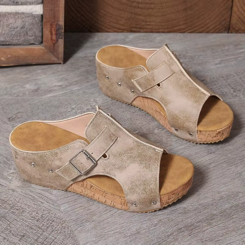 Sandales compensées confortables pour femmes