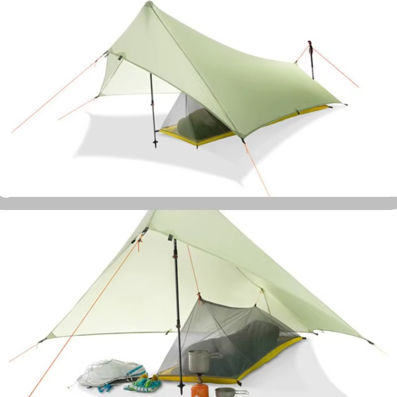 HIKEBURGER Xunshan 1P bâche tente Camping en plein air Mini abri configuration rapide ultraléger sac à dos randonnée étanche