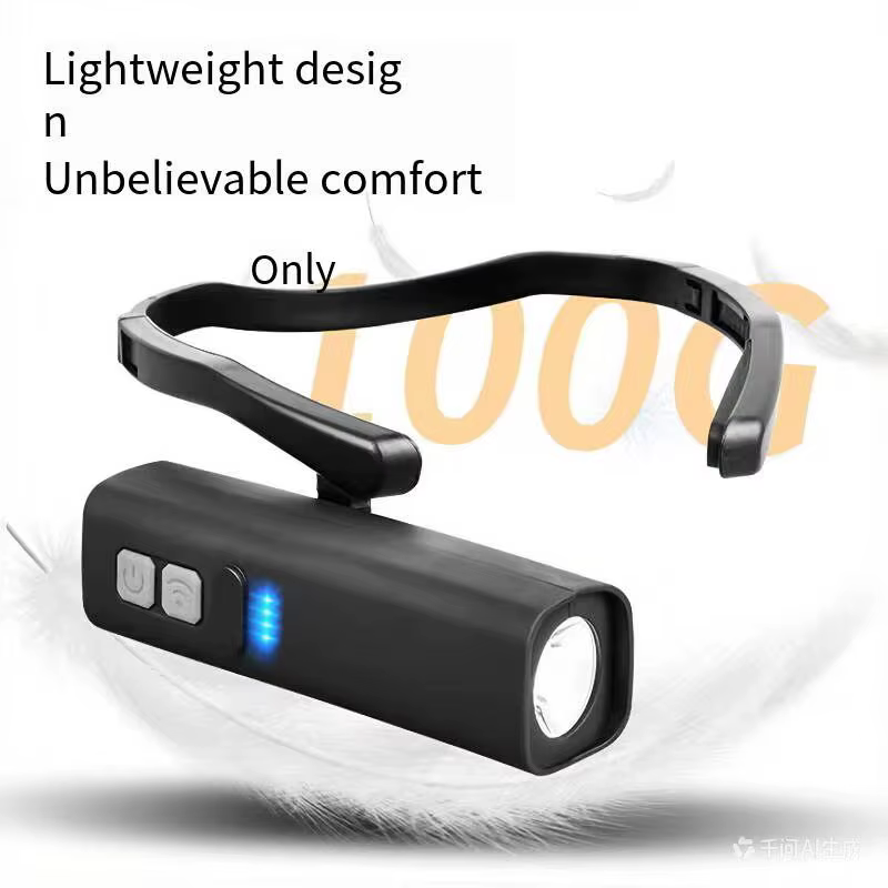 Lampe frontale rechargeable étanche à clip d'oreille
