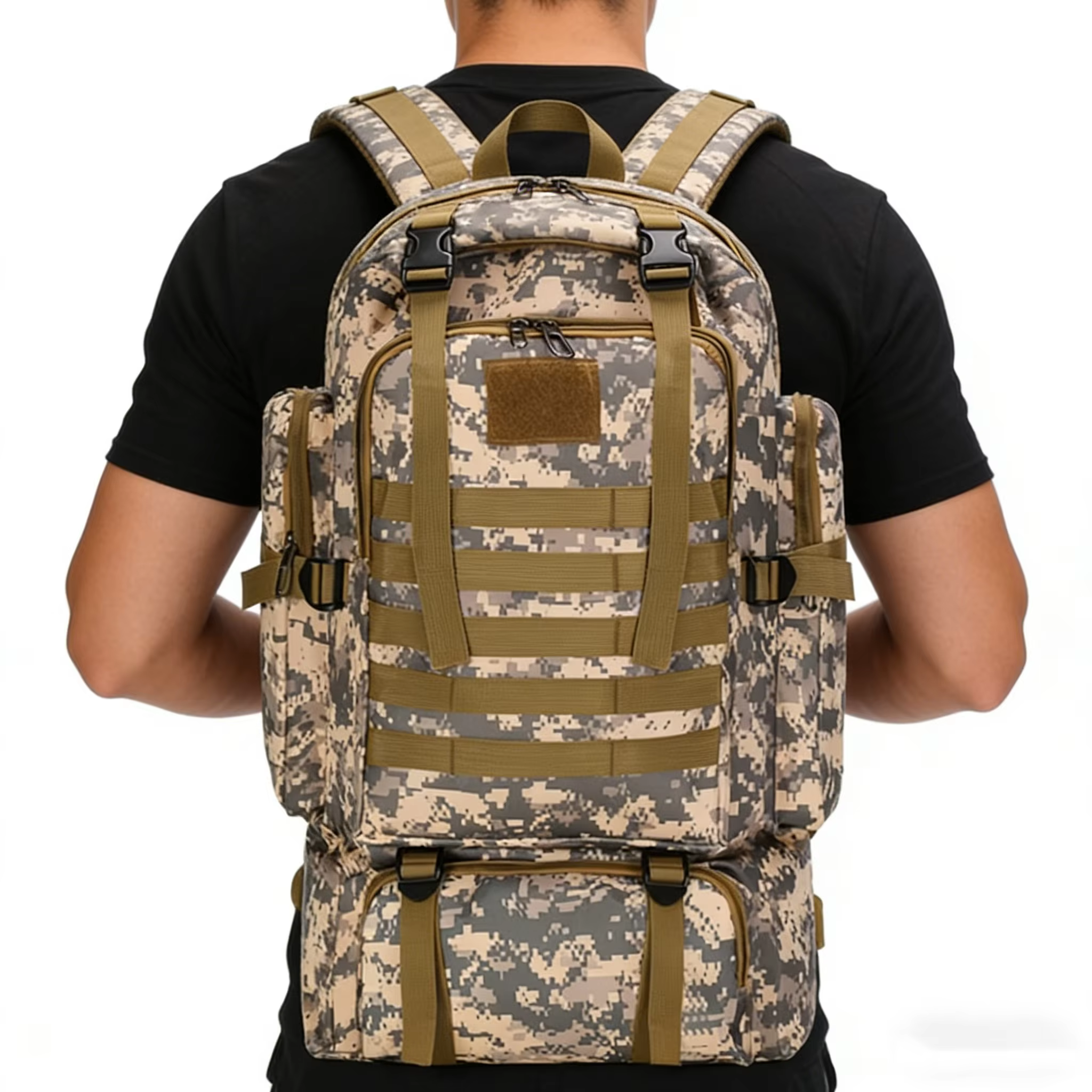Sac à dos tactique camouflage imperméable de grande capacité 80L