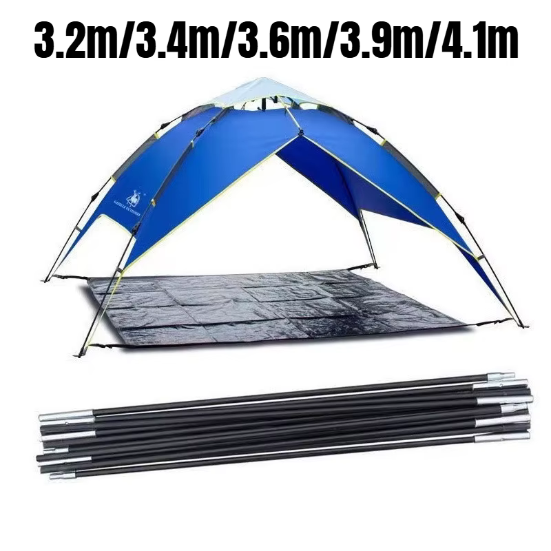 2 poteaux de tente pliables en fibre de verre durables