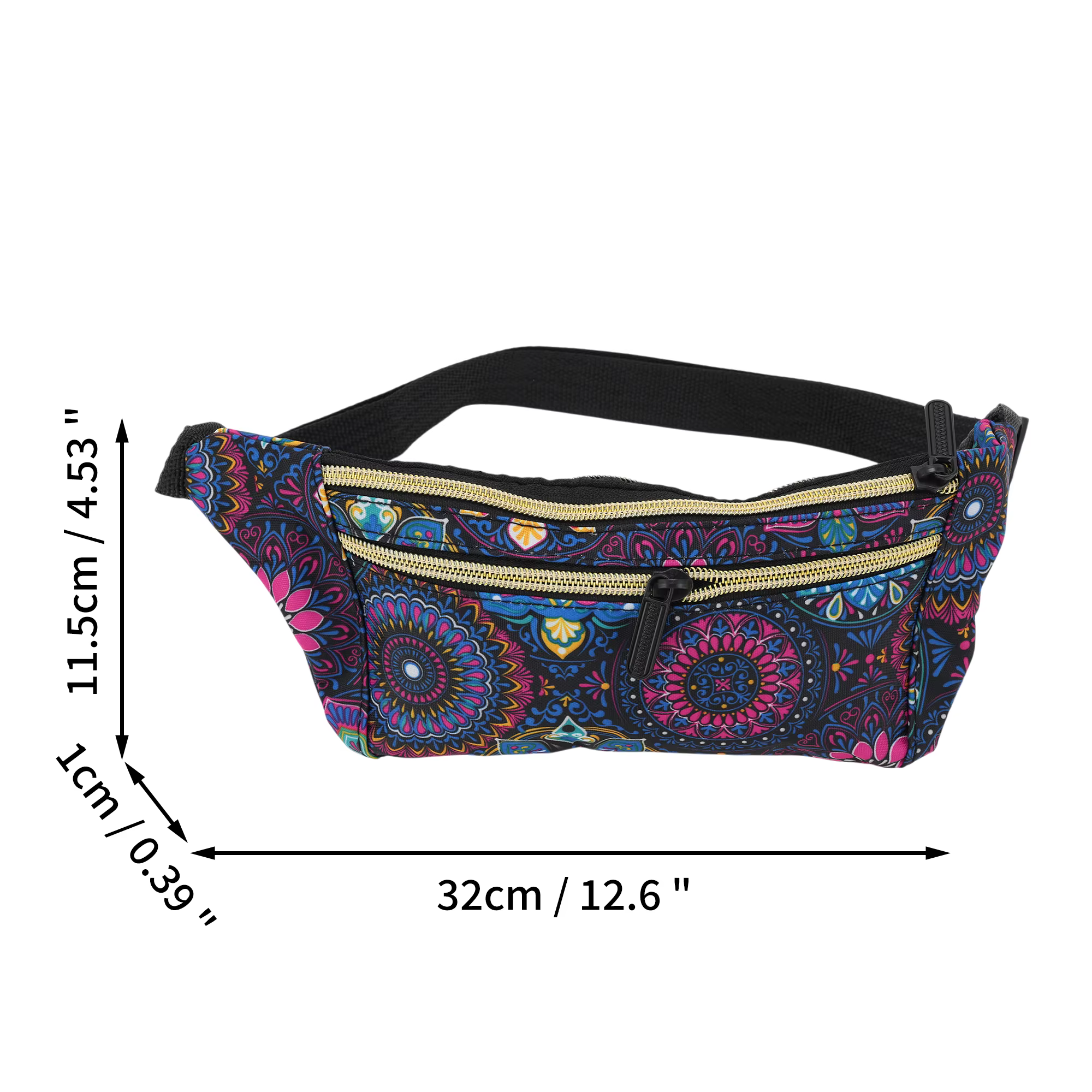 X Autohaux Multifonctionnel Style National Fanny Pack Multicolore 1 Pc