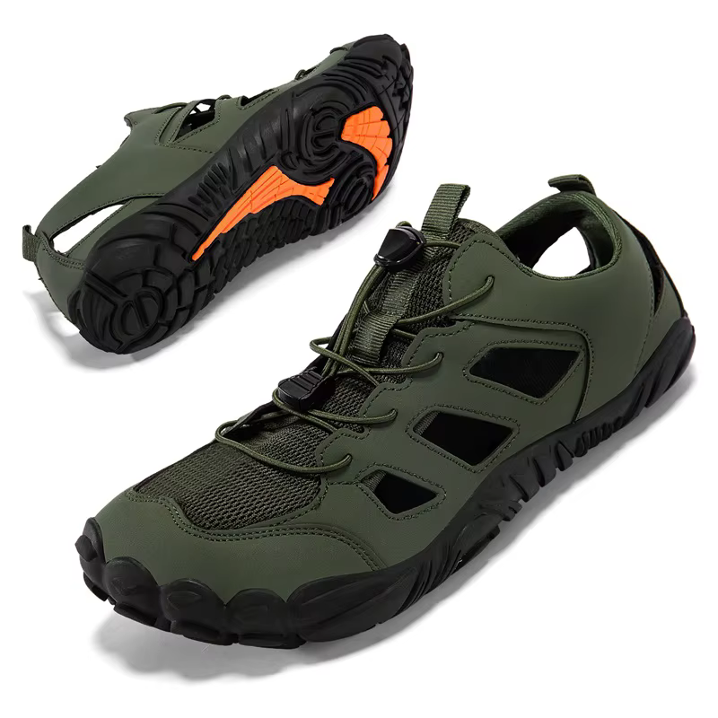 Chaussures aquatiques amphibies à bout large pour hommes - Sandales de randonnée