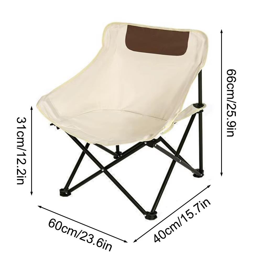 Chaise de camping portable pour adultes avec poche latérale et sac de rangement, adaptée pour l'extérieur, la plage, le pique-nique, la pêche, la randonnée