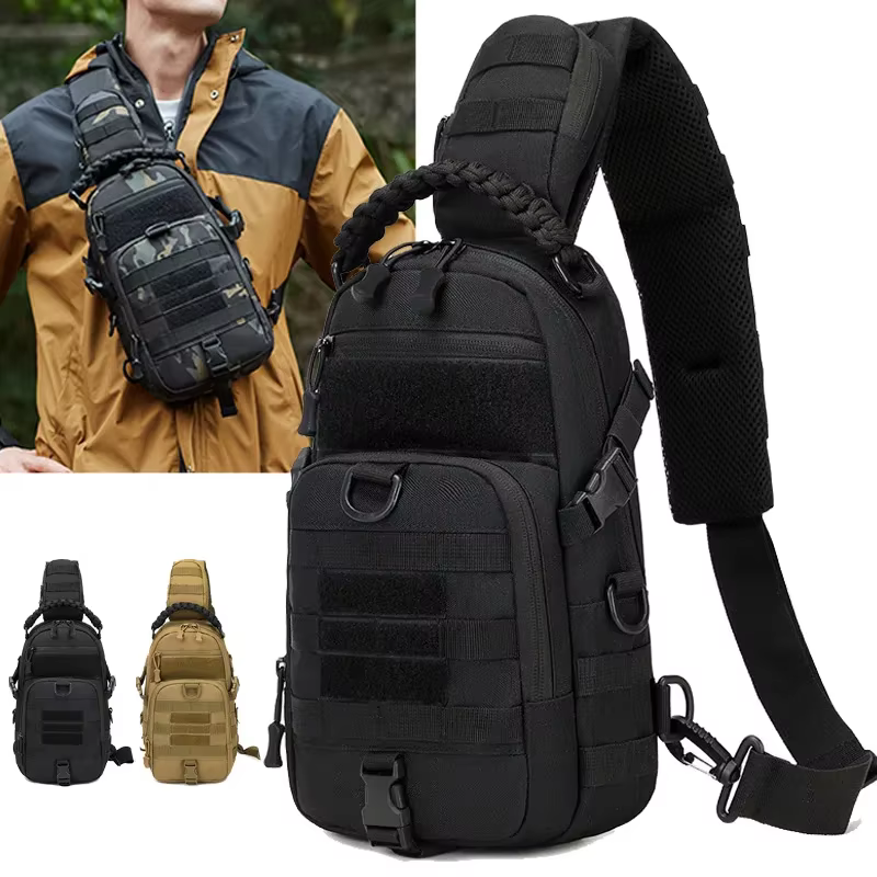 Sac de poitrine de Camping sac à dos tactique pour hommes Sport épaule randonnée en plein air escalade cyclisme pêche voyage MOLLE Sling Fanny Pack