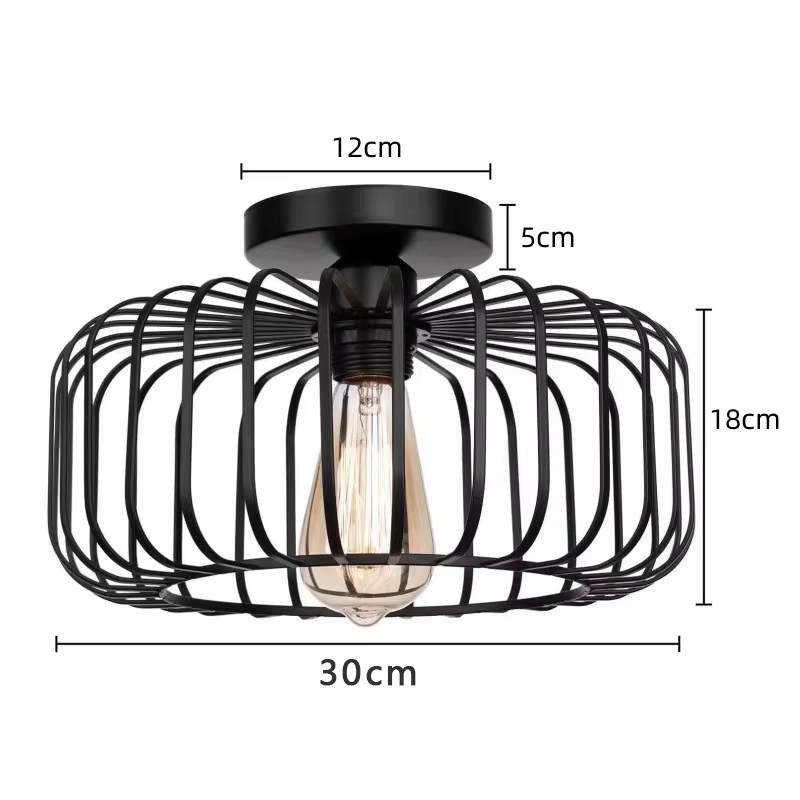 Plafonnier d'intérieur en cage à oiseaux Simple, luminaire décoratif de plafond, idéal pour une chambre à coucher, un salon, un couloir ou un Restaurant, 110V-220v