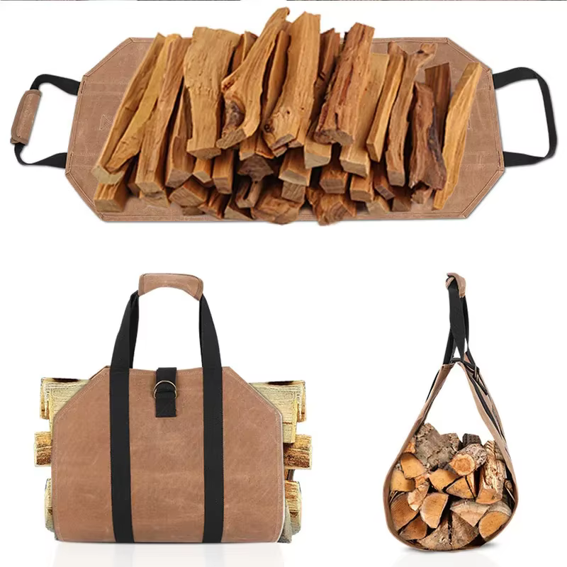 Sac de rangement de bois de chauffage de grande capacité