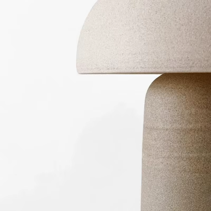 Ceramicah Tera-Lampe rétro en céramique pour salon et chambre à coucher, design en frêne, décoration créative, lampe de chambre plus lente