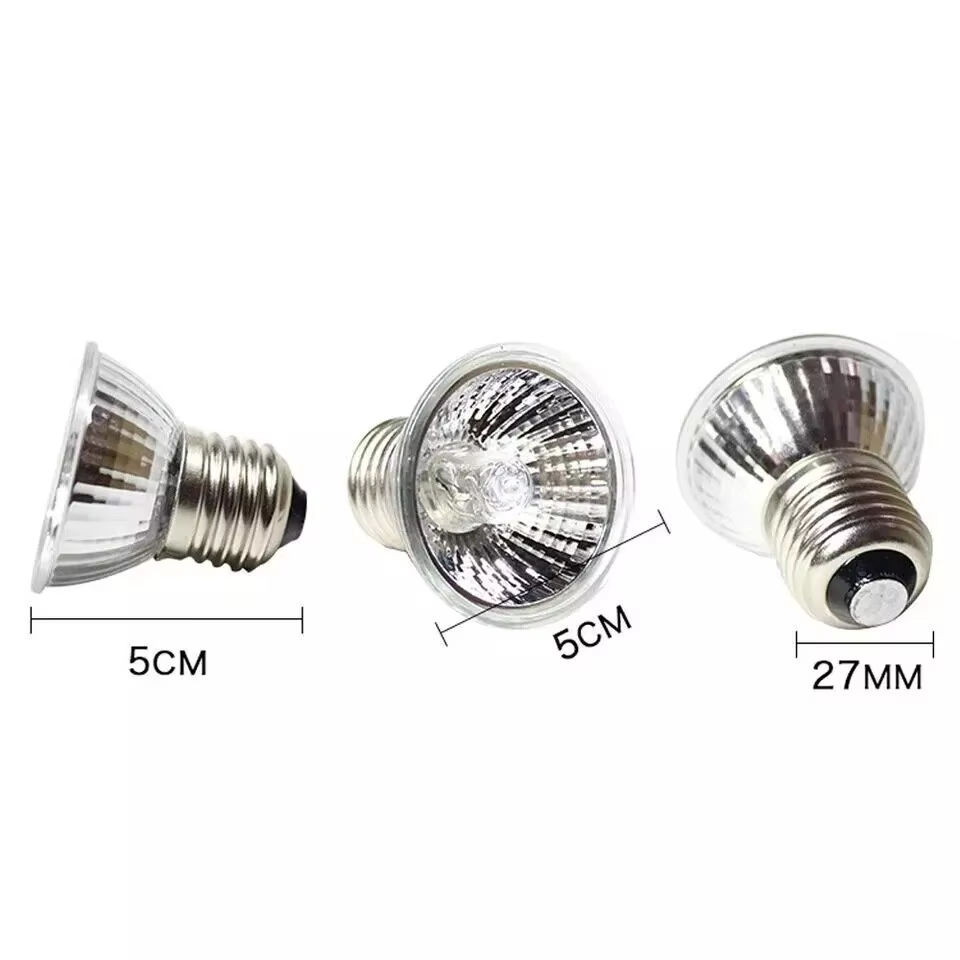 25/50/75W UVA + UVB lampe pour Reptile ampoule tortue se prélasser UV ampoules température constante spectre complet lampe solaire pour serpent animal de compagnie poussin