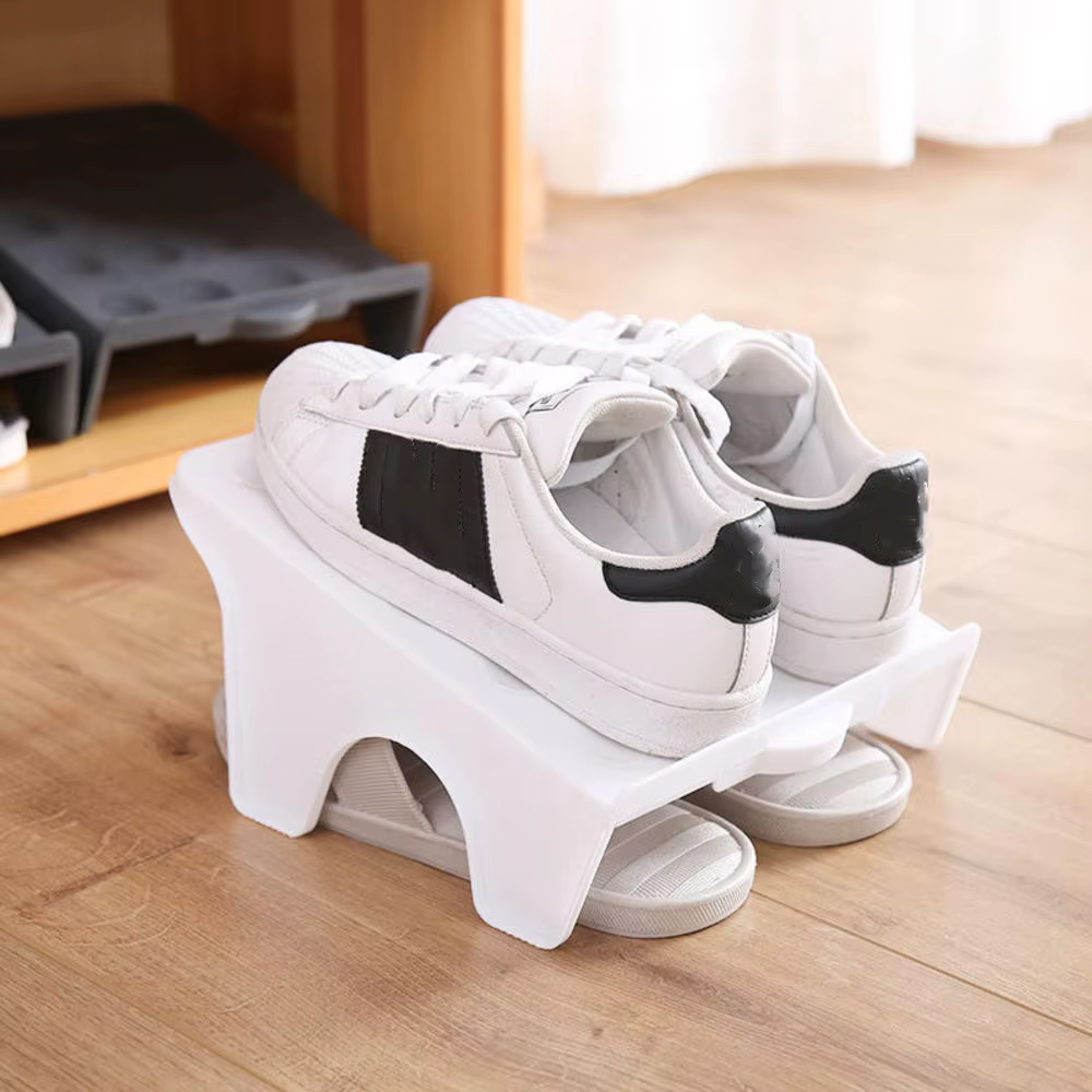 Support de rangement pour chaussures à double couche T1, armoire peu encombrante, support de Cisco, support de chaussures moderne