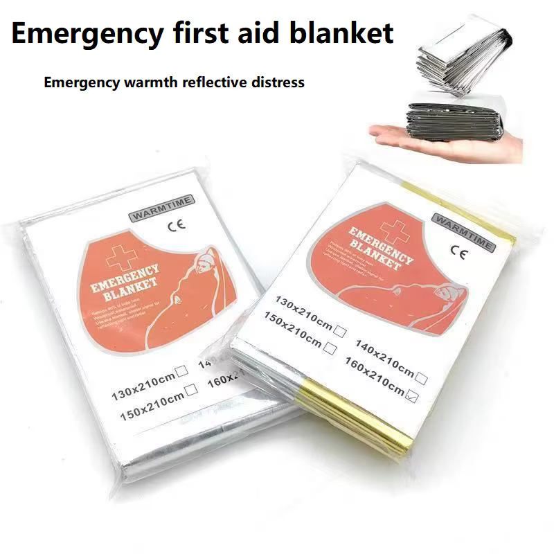 Couverture de survie thermique d'urgence coupe-vent et imperméable en feuille d'aluminium