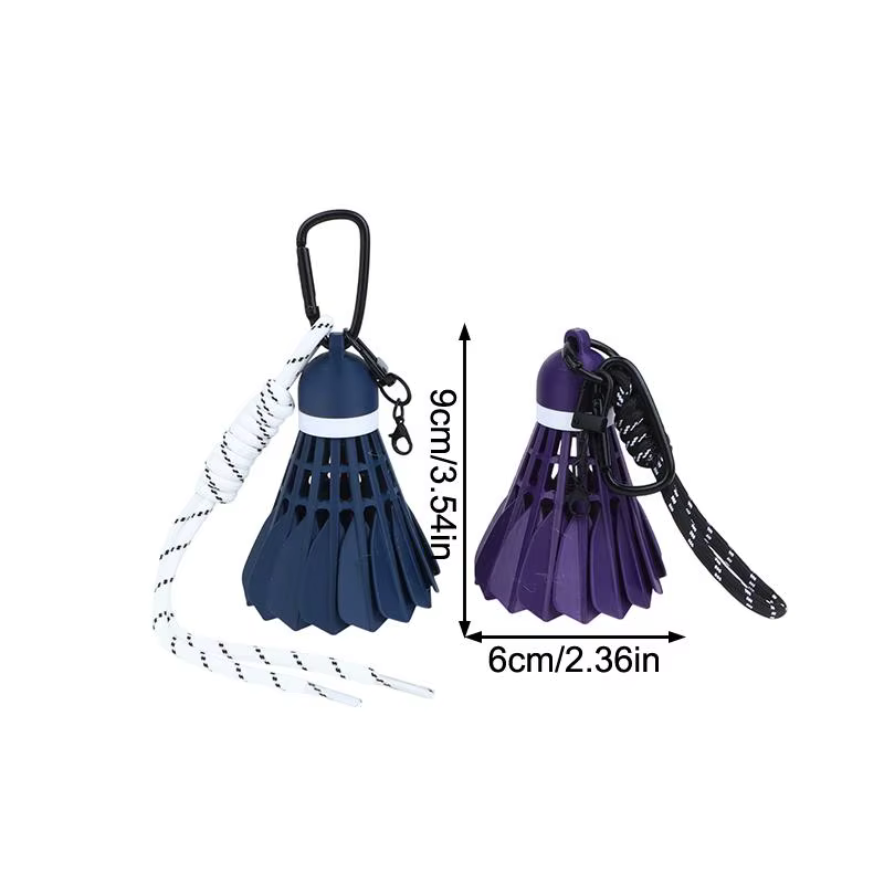Porte-clés de badminton coloré élégant (1 pièce) – Pendentif sportif pour sac à dos, bureau, décoration pour passionnés