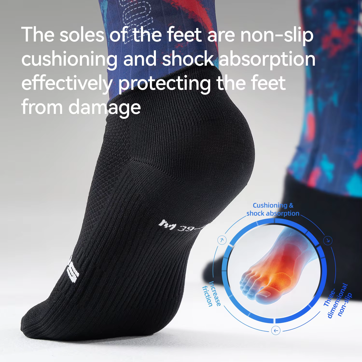 Chaussettes de cyclisme ROCKBROS respirantes, absorbant les chocs, chaussettes de compression aérodynamiques pour le cyclisme, coupe 3D, chaussettes de cyclisme hautement élastiques