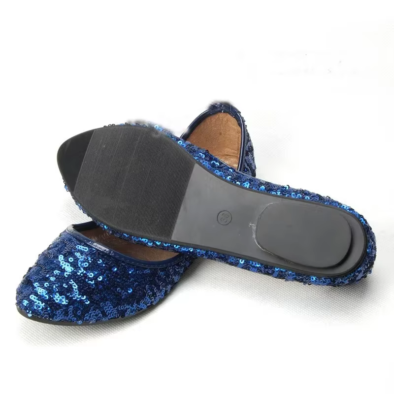BEYARNE-Chaussures plates à paillettes pour femmes, style classique de célébrité, ballerine pour dames, livraison gratuite, nouveau