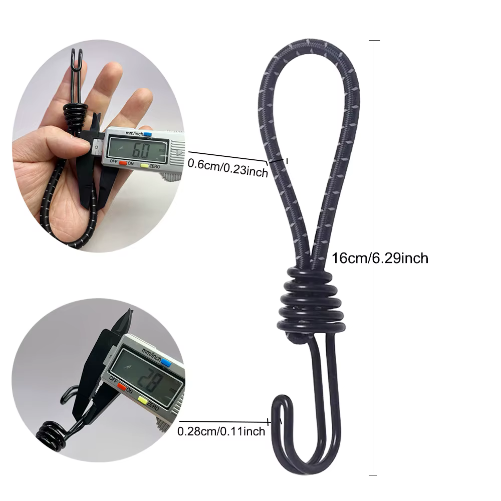 5/10 pièces tente corde élastique cordon crochet polyvalent Camping en plein air auvent bâche tente fixation cordon chaîne mousqueton crochets accessoires
