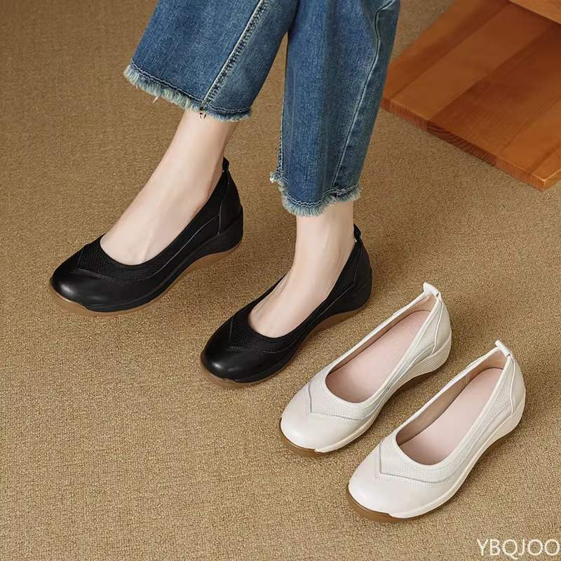 Bout rond solide dames chaussures nouveau antidérapant femmes appartements décontracté Solft semelle Mary Jane chaussures mocassins confortables Zapatillas Mujer