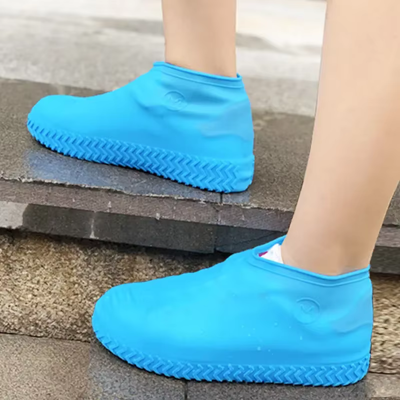 Couvre-chaussures en silicone imperméables antidérapants pour la pluie/la neige/le travail