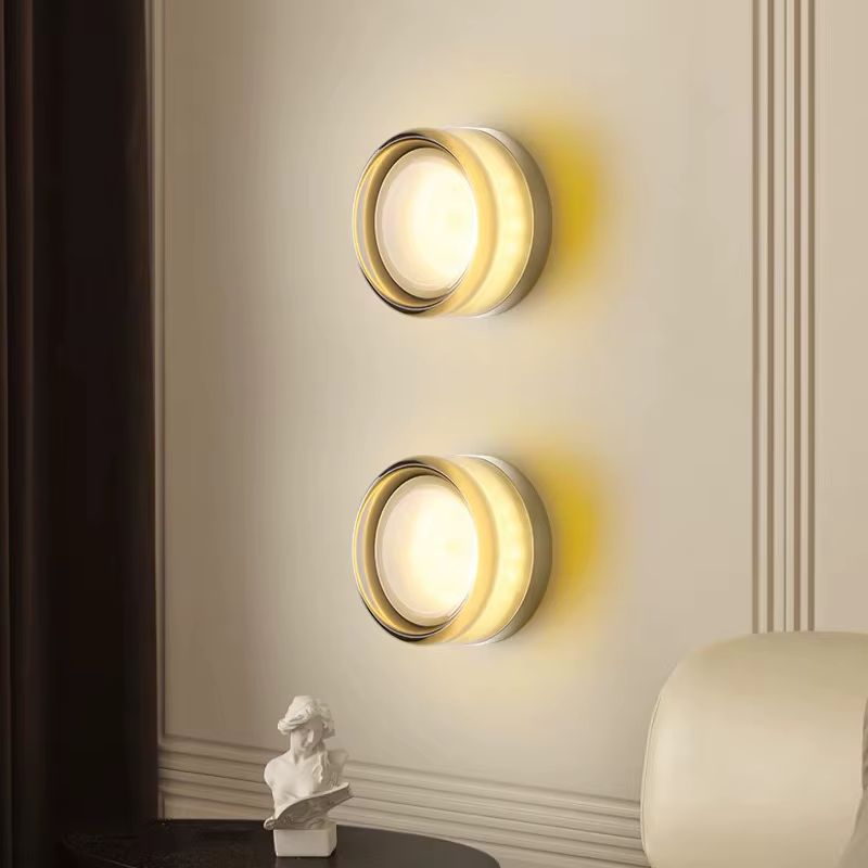 Applique murale LED nordique design petites appliques murales chevet chambre décor lumière salon hôtel allée fumée gris luminaire
