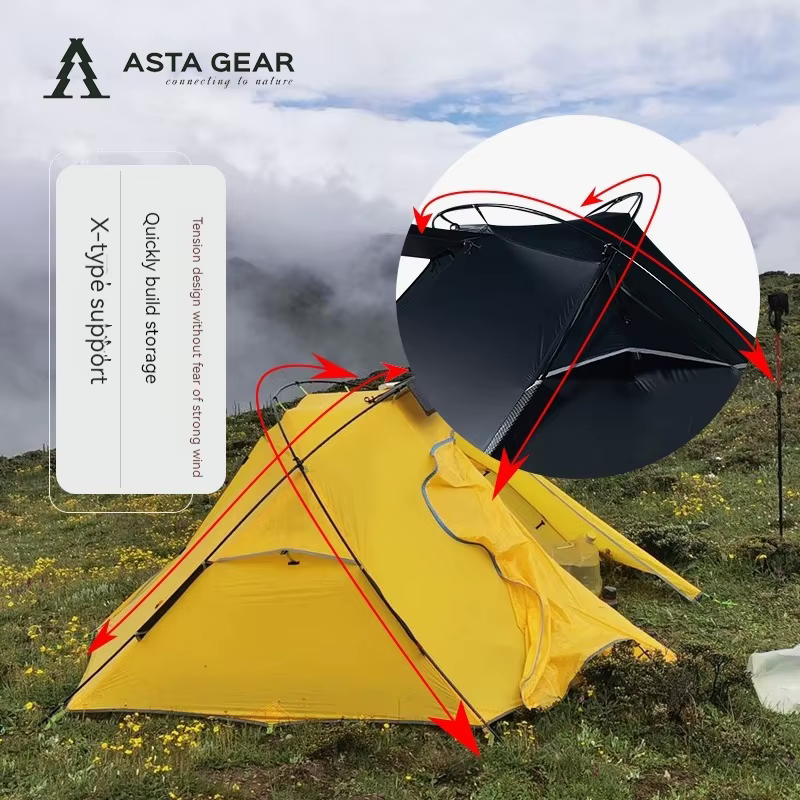 ASTA GEAR XuanYue-Tente de camping en plein air, randonnée, étanche à la pluie et à la neige, double pôle, autoportante, livraison