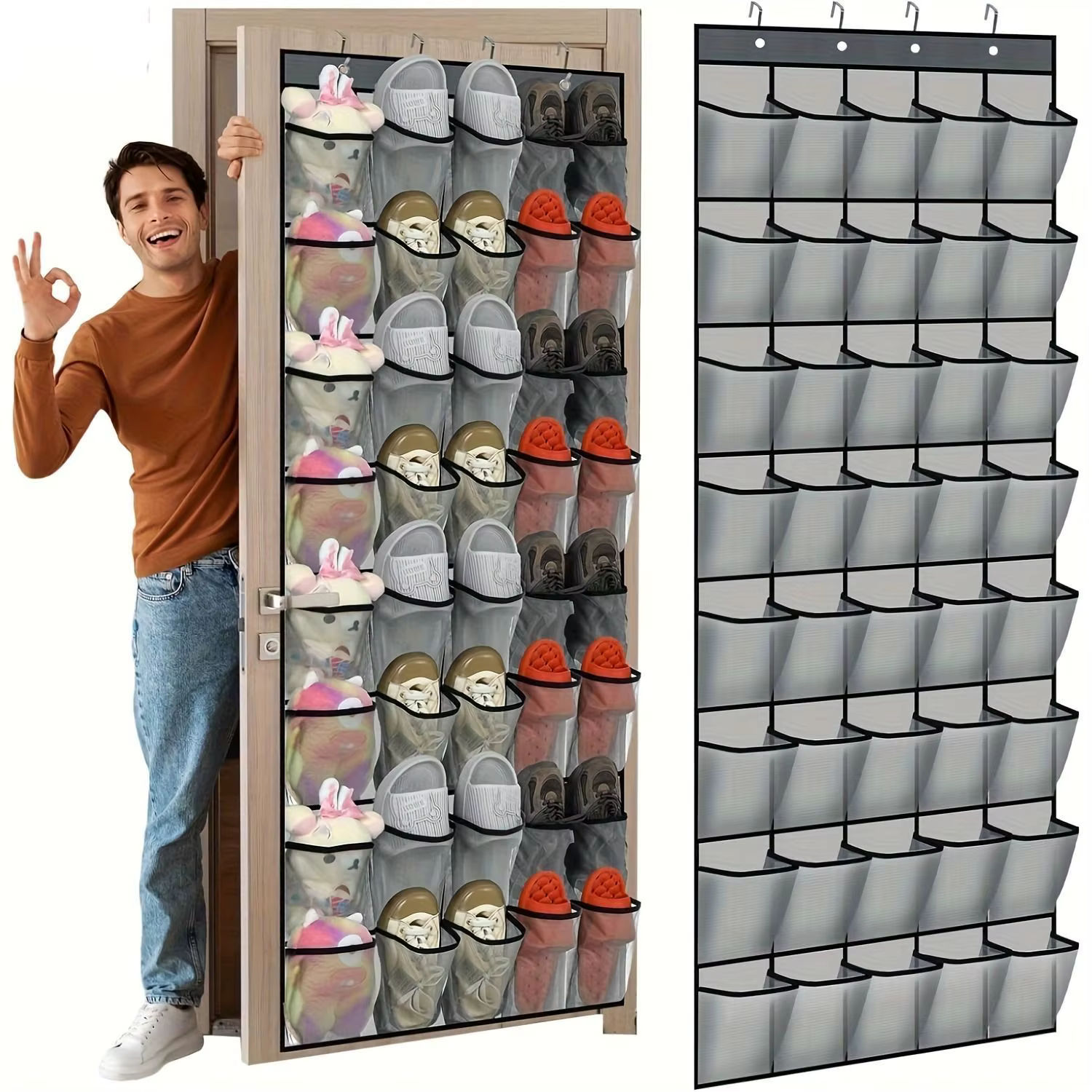 Sac suspendu de rangement de chaussures, sac de rangement divers mural domestique, sac de rangement, chaussures suspendues