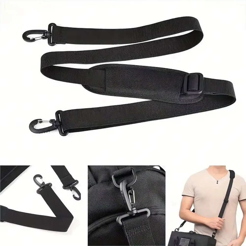 Sangle d'épaule de sac à bandoulière minimaliste noir