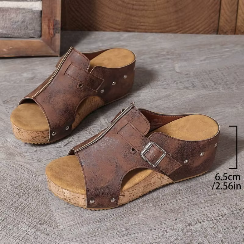 Sandales compensées confortables pour femmes