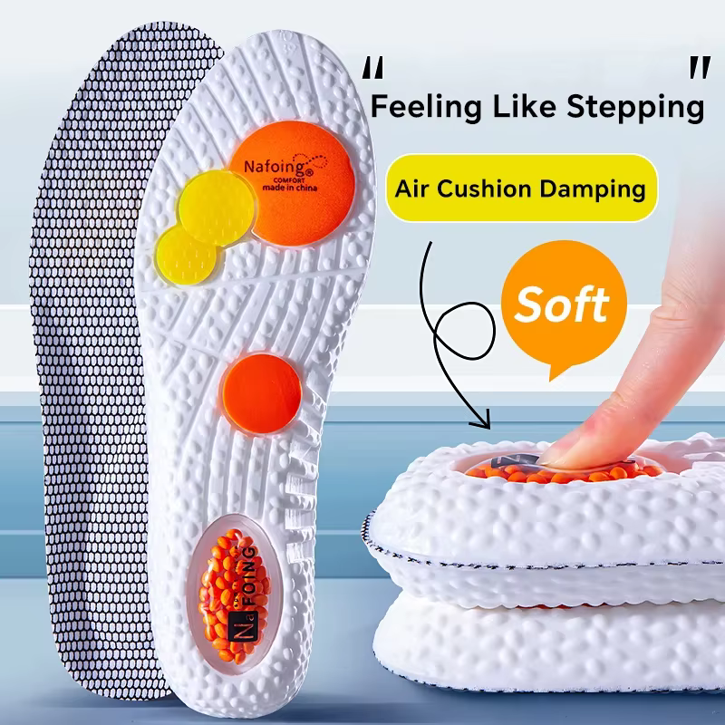 1 paire de semelles intérieures de sport à coussin d'air, semelles intérieures EVA pour soutien de la voûte plantaire, semelles de course à absorption des chocs, semelles souples et confortables, 1 pa