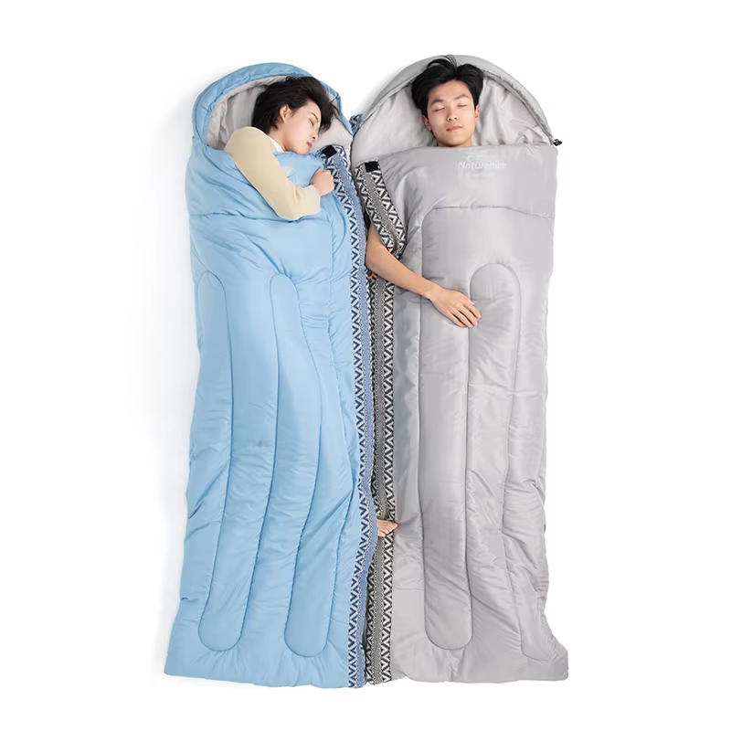 Natureifa-Sac de Couchage Portable pour l'Extérieur, Enveloppe d'Épissure, Confortable, Respirant, Voyage de Camp, Ultraléger avec Chapeau