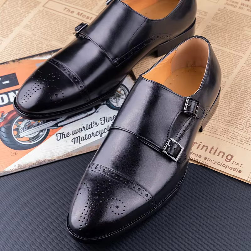 Mocassins à sangle de moine pour hommes