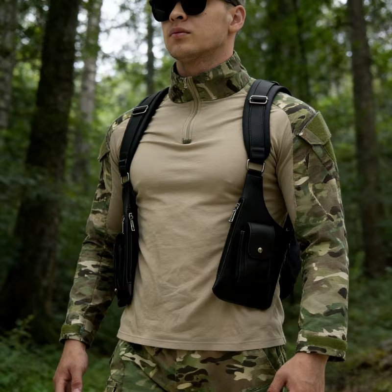Sac tactique rétro à double bandoulière