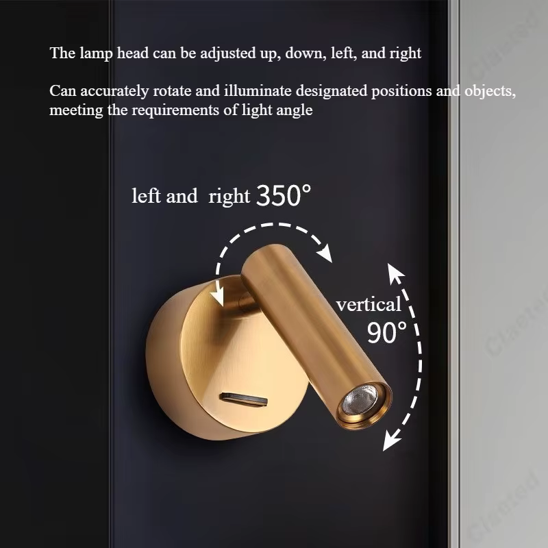Nouveau Simple LED lecture applique avec interrupteur chambre d'hôtel maison salon chambre chevet lampes d'éclairage avancé