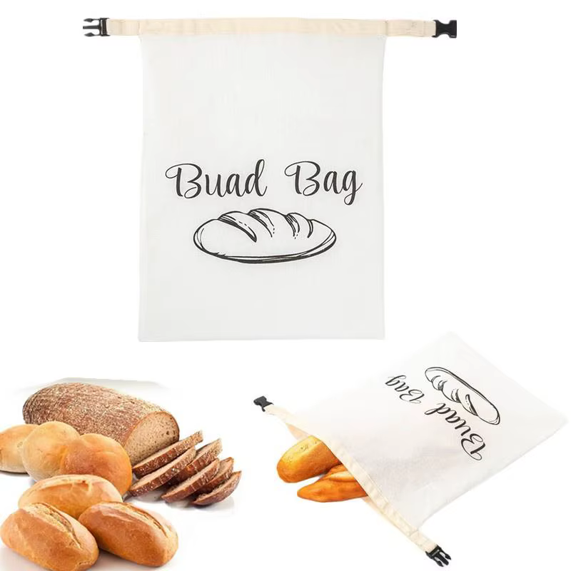 Sac à pain en cire d'abeille avec boucle à pression, pochette de conservation de la pâte, sacs de rangement réutilisables pour la boulangerie, pour la cuisine, le congélateur, la salle à manger
