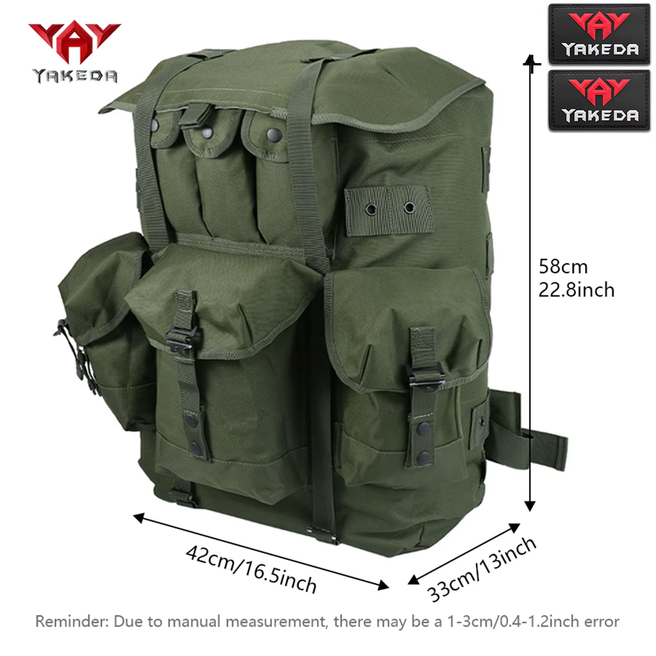Sac à dos de chasse YAKEDA grande capacité pour l'extérieur